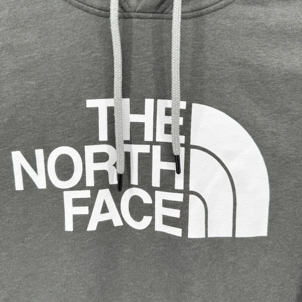 The North Face Mens XL Grey Half Dome Logo Pullover‎ Hoodie Fleece Sweatshirt